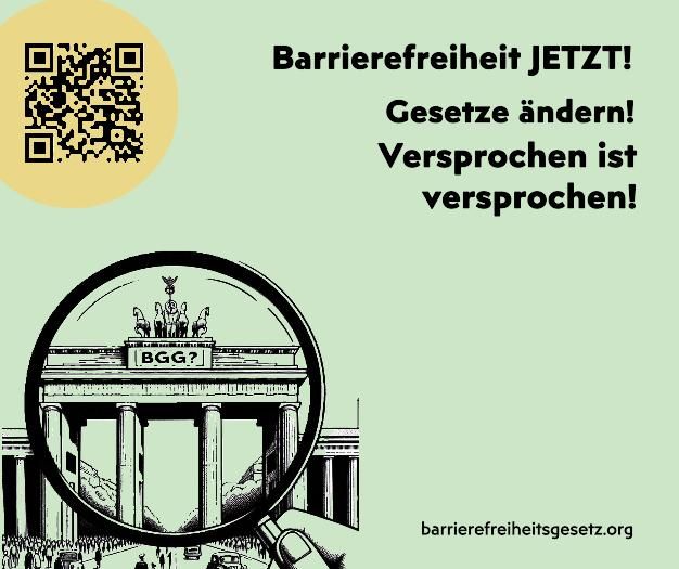 Barrierefreiheit Jetzt: Aufruf für versprochene Gesetzesreformen