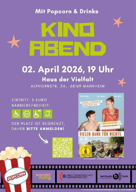 Kinoabend „Vielen Dank für Nichts!“ am 2. April
